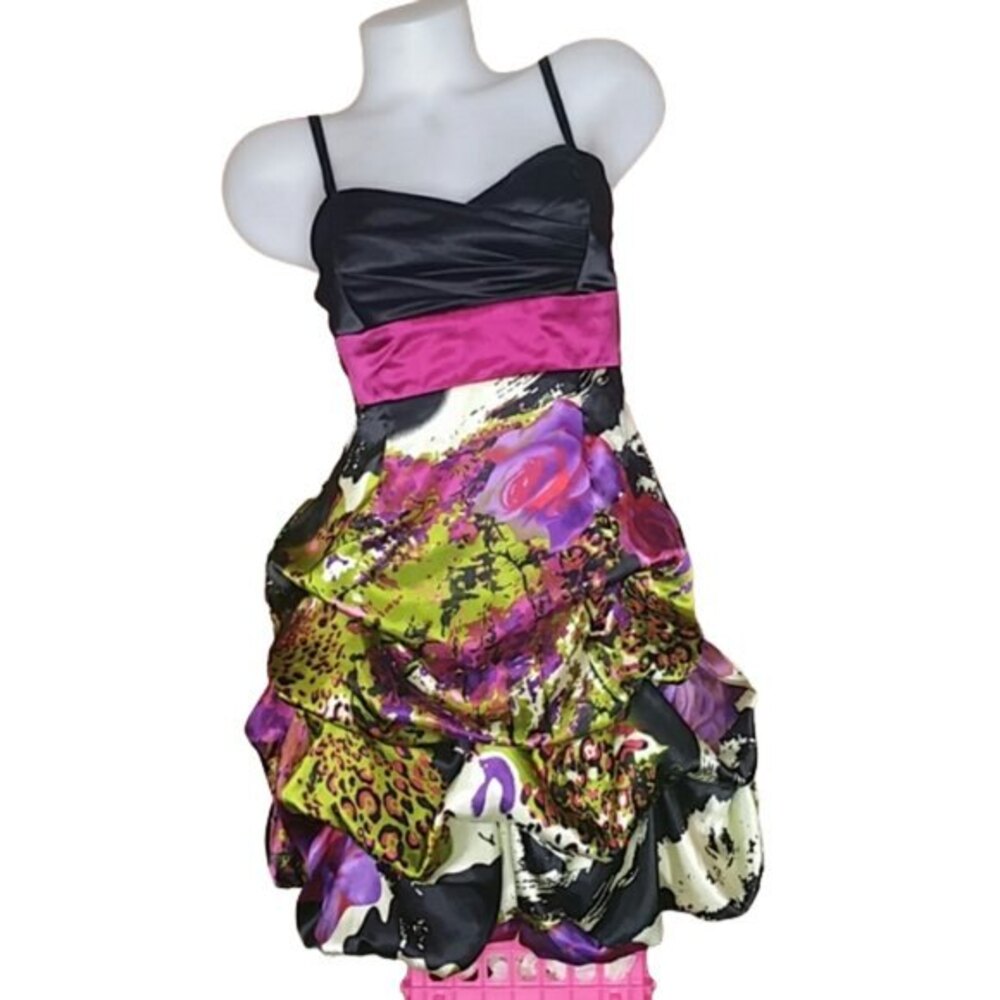 A. Byer Multicolored Party Dress Junior's Size 7